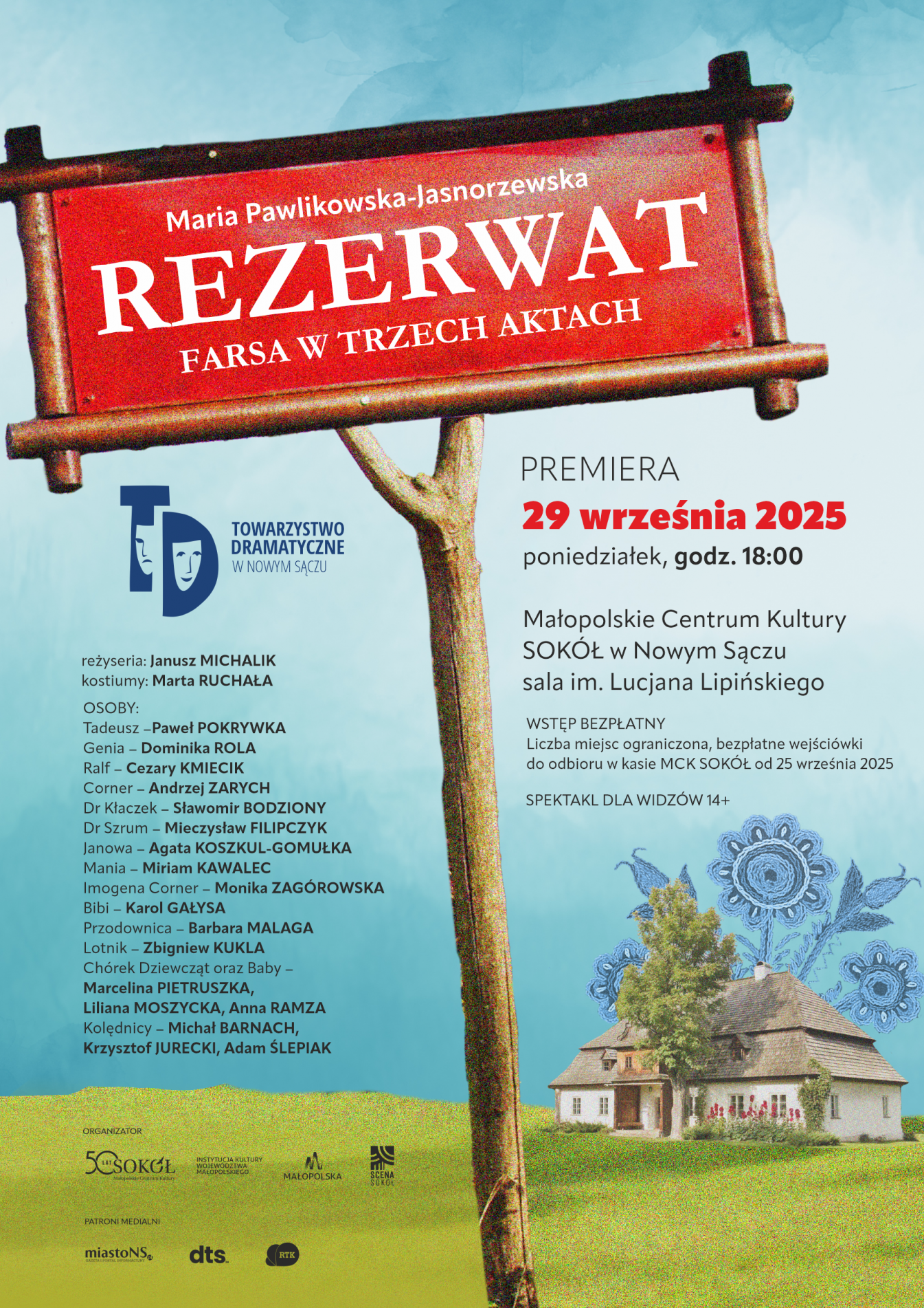 Plakat spektaklu „Rezerwat”