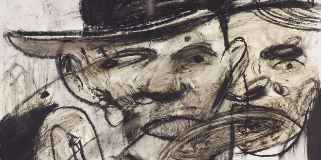 Ja Lissitzky, Bez tytułu, fragment, technika mieszana na papierze, 100 x 70 cm, fot. Radosław Kuliś