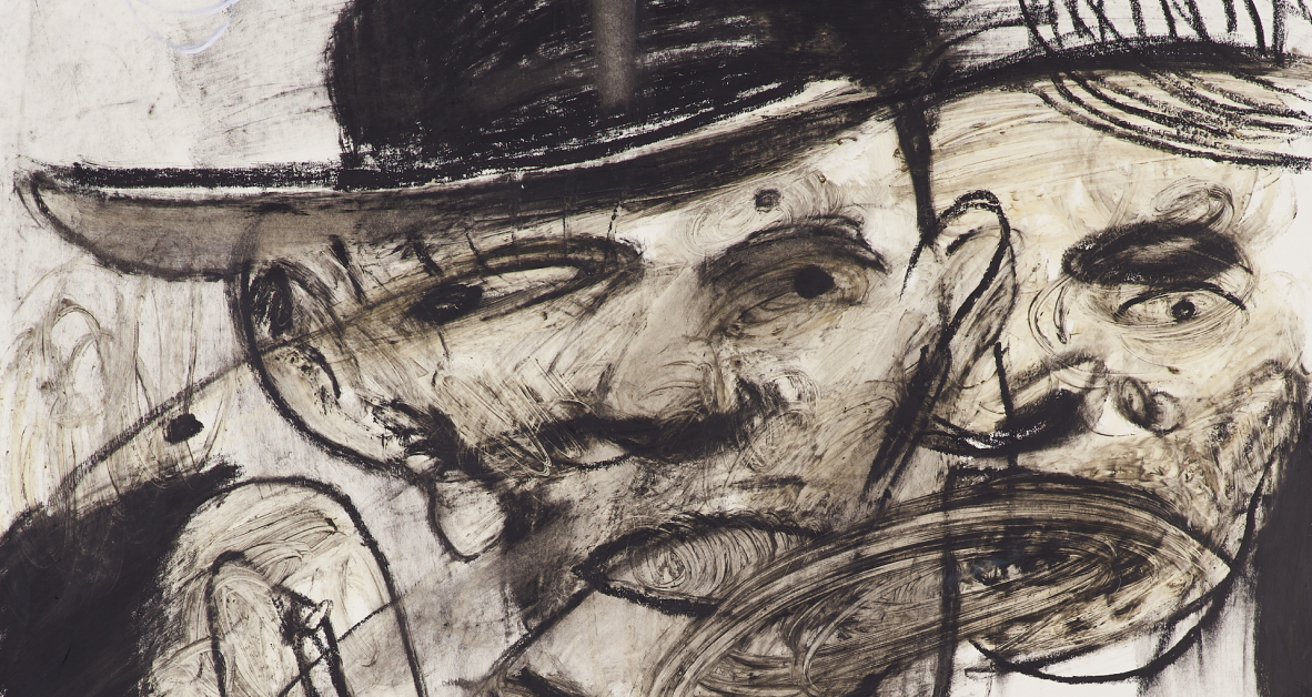 Ja Lissitzky, Bez tytułu, fragment, technika mieszana na papierze, 100 x 70 cm, fot. Radosław Kuliś