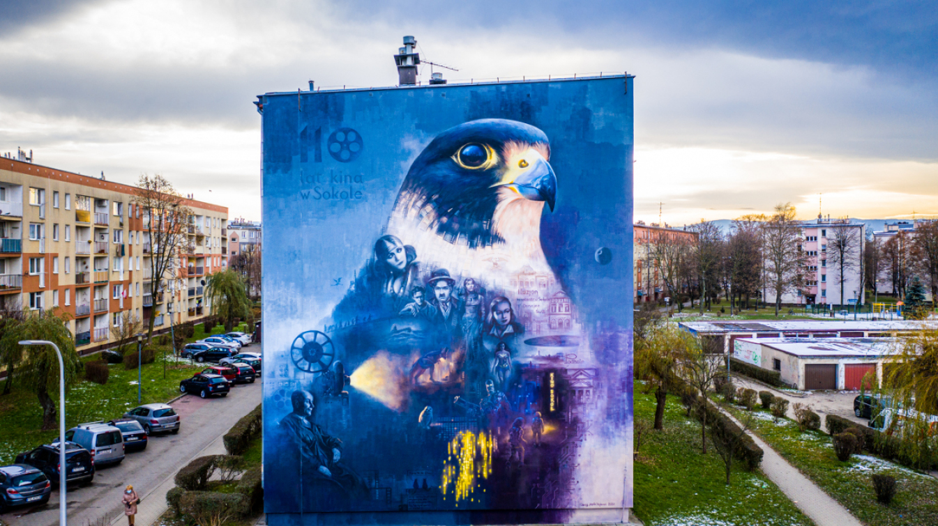 Mural na bloku mieszkalnym