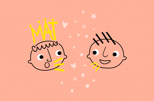 dzieci przedstawione w sposób graficzny